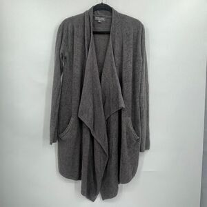 Barefoot Dreams Gray Cozychic Lite Knit High-Low Cardigan Sweater Size S/M